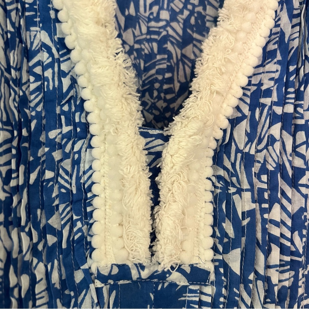 Jude Connally Larissa Dress Cotton Voile. Blue and white floral. Summer dress - Picture 4 of 8